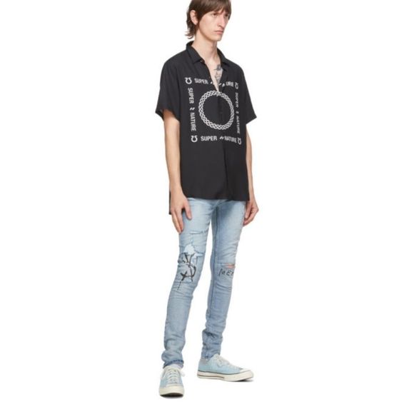 Ksubi Blue Van Winkle Punk Scribe Jeans